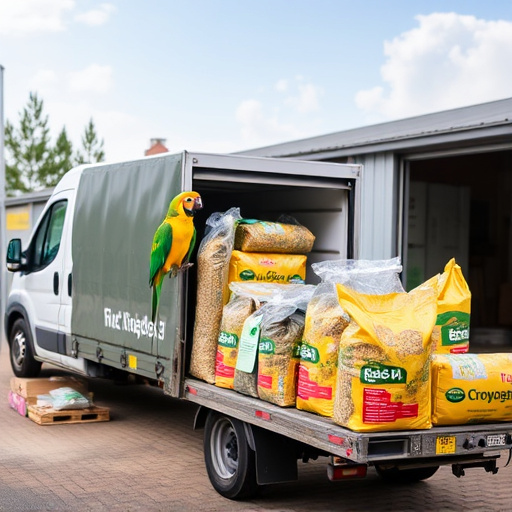 Delivery of bulk bird food supplies