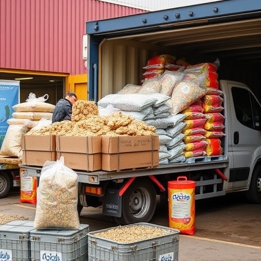 Delivery of bulk bird food supplies