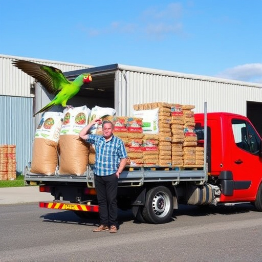 Delivery of bulk bird food supplies
