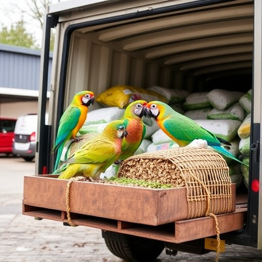 Delivery of bulk bird food supplies