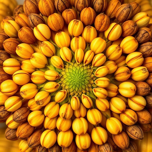 Detailed view of hulled sunflower hearts