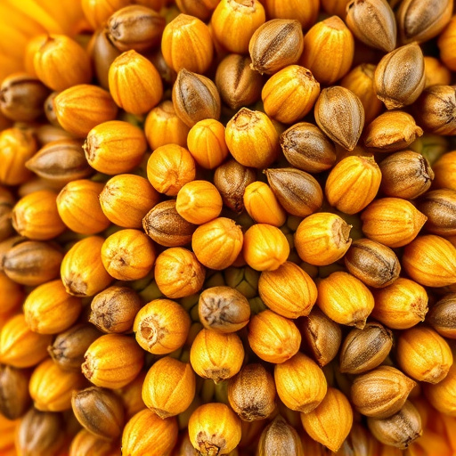 Detailed view of hulled sunflower hearts