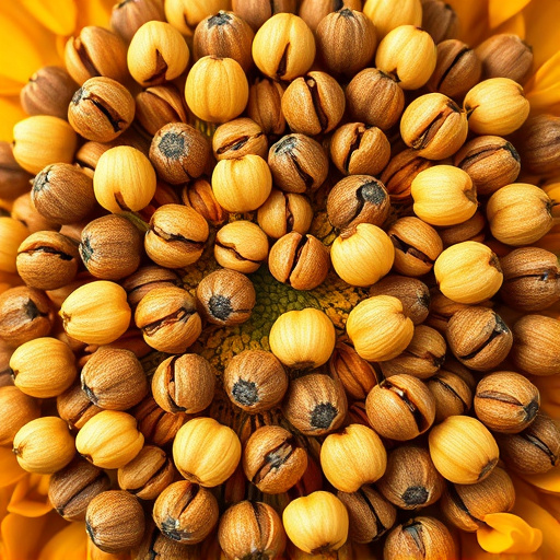 Detailed view of hulled sunflower hearts