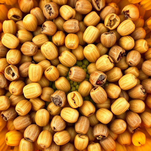 Detailed view of hulled sunflower hearts