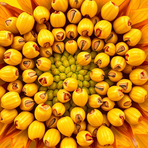 Detailed view of hulled sunflower hearts