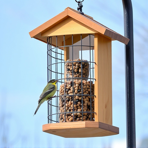 Elevated bird feeder with rat guard