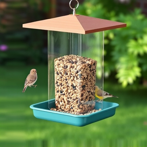 Enclosed seed feeder with drip tray