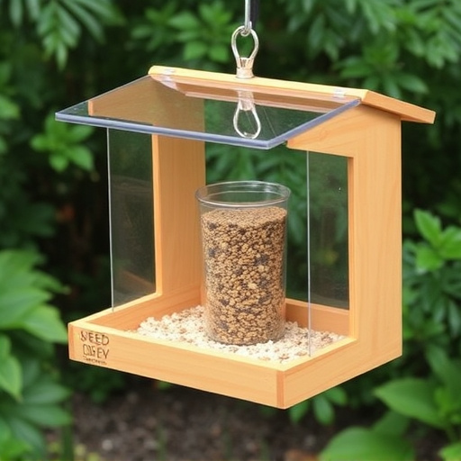 Enclosed seed feeder with drip tray