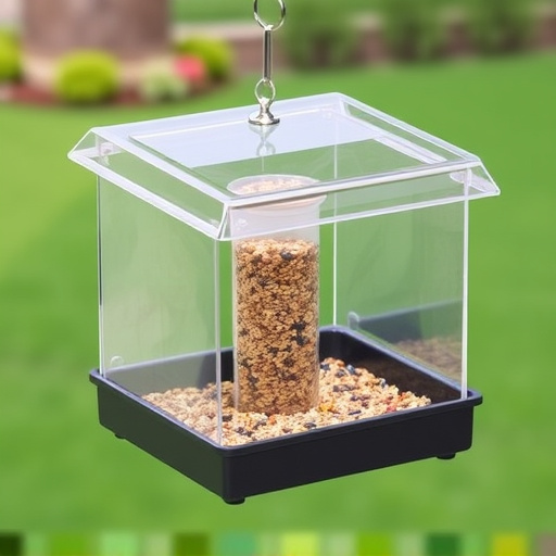 Enclosed seed feeder with drip tray