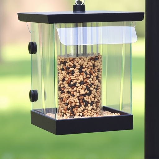 Enclosed seed feeder with drip tray