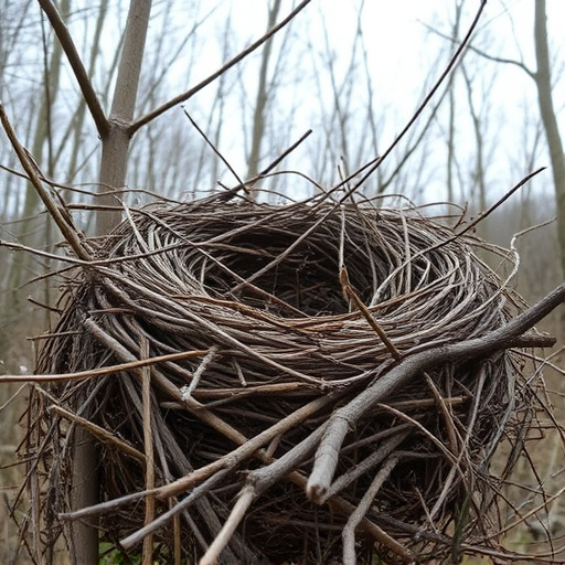Fallen twigs from disused bird nest