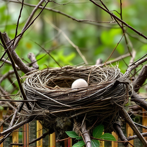 Fallen twigs from disused bird nest