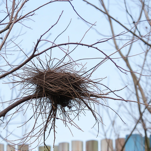 Fallen twigs from disused bird nest