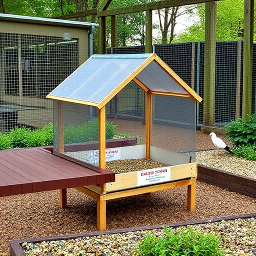 Feeding area with pigeon-proof features