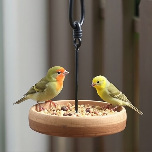 Feeding station designed for tiny birds