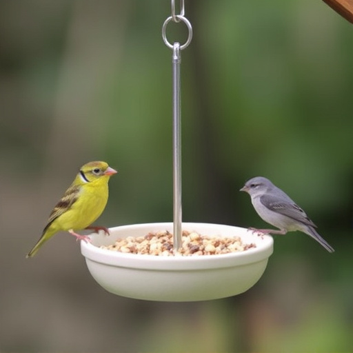 Feeding station designed for tiny birds