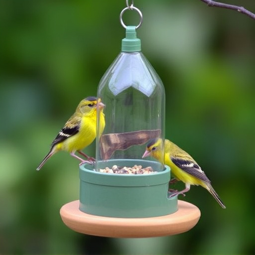 Feeding station designed for tiny birds