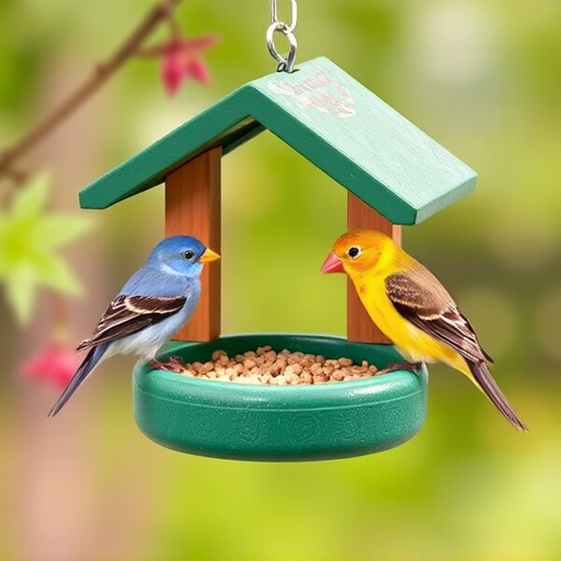 Feeding station designed for tiny birds