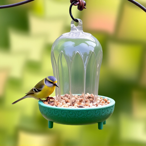 Feeding station designed for tiny birds