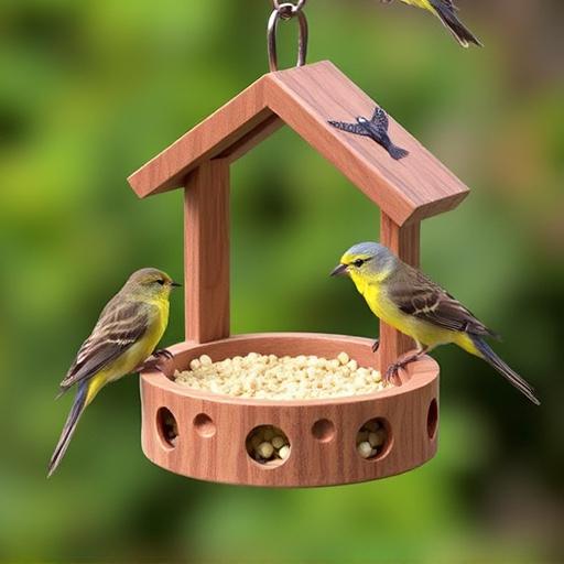 Feeding station designed for tiny birds