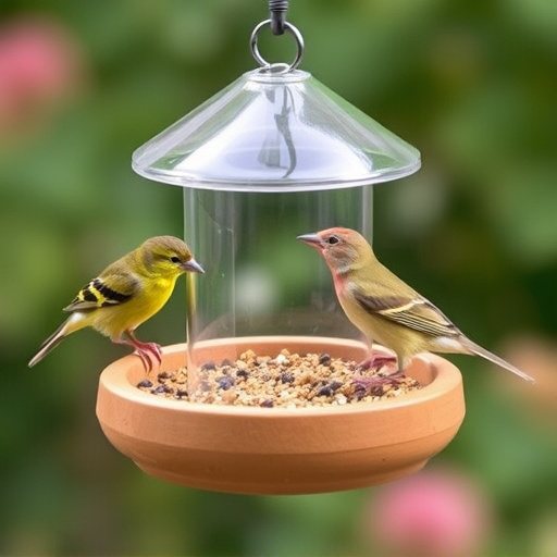 Feeding station designed for tiny birds
