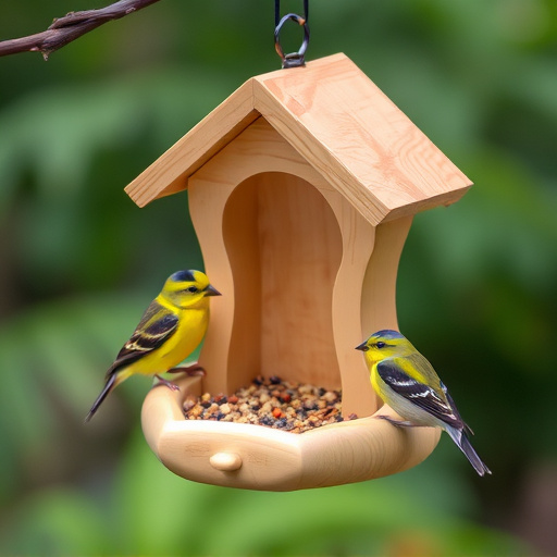 Feeding station designed for tiny birds