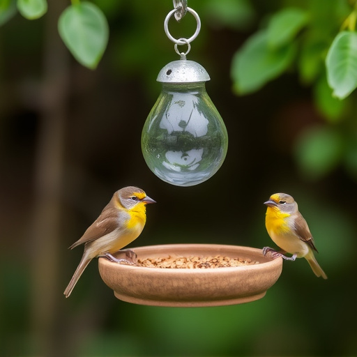 Feeding station designed for tiny birds