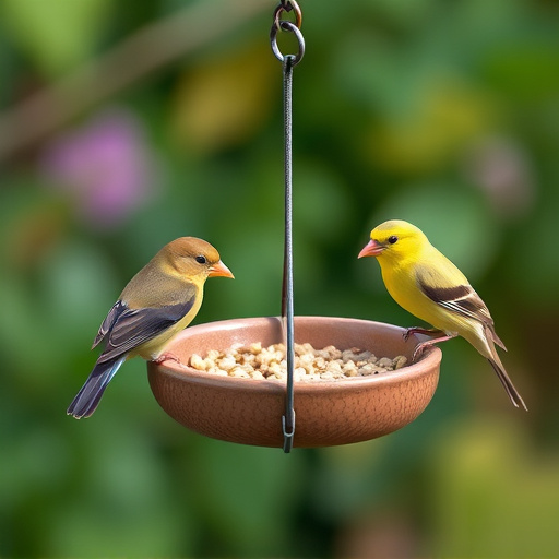 Feeding station designed for tiny birds