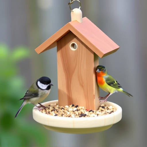 Feeding station designed for tiny birds