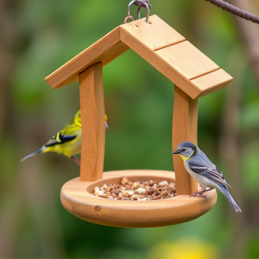 Feeding station designed for tiny birds