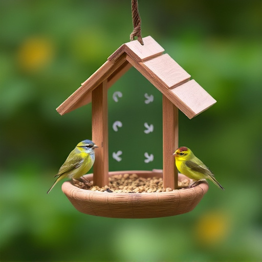Feeding station designed for tiny birds