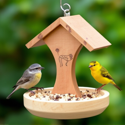 Feeding station designed for tiny birds