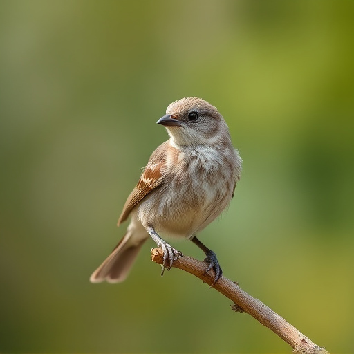 Fledgling bird perched, awaiting food
