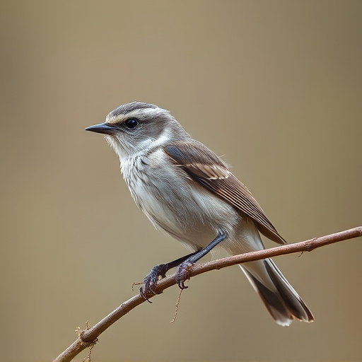 Fledgling bird perched, awaiting food