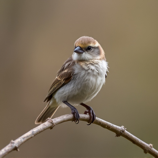 Fledgling bird perched, awaiting food