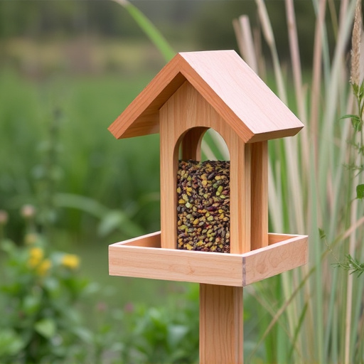 Freestanding station with seed and suet