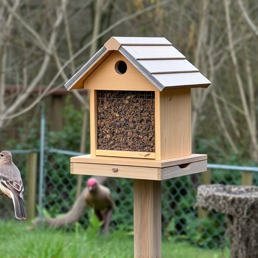 Freestanding station with seed and suet