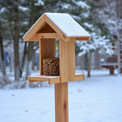 Freestanding station with seed and suet