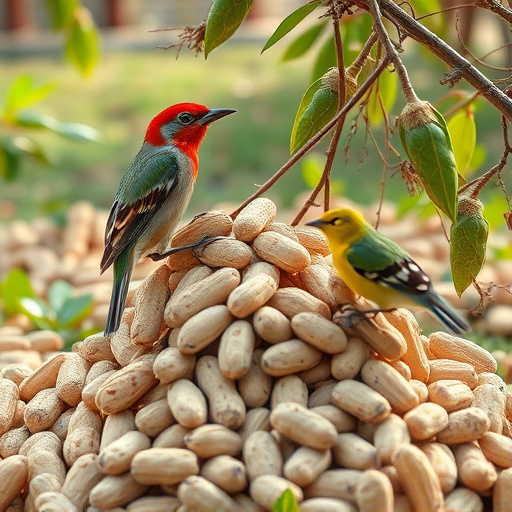 Fresh whole peanuts for wild birds