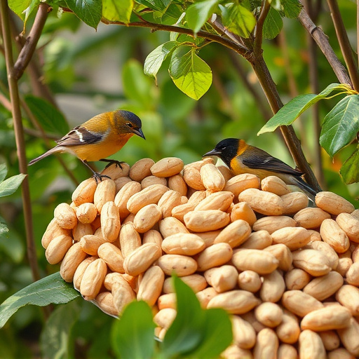 Fresh whole peanuts for wild birds