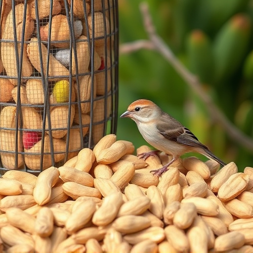Fresh whole peanuts for wild birds