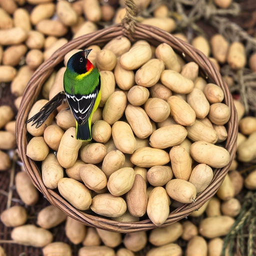 Fresh whole peanuts for wild birds