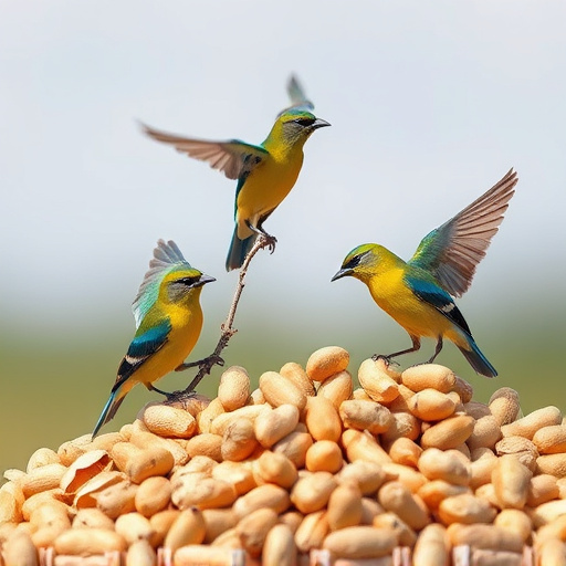 Fresh whole peanuts for wild birds