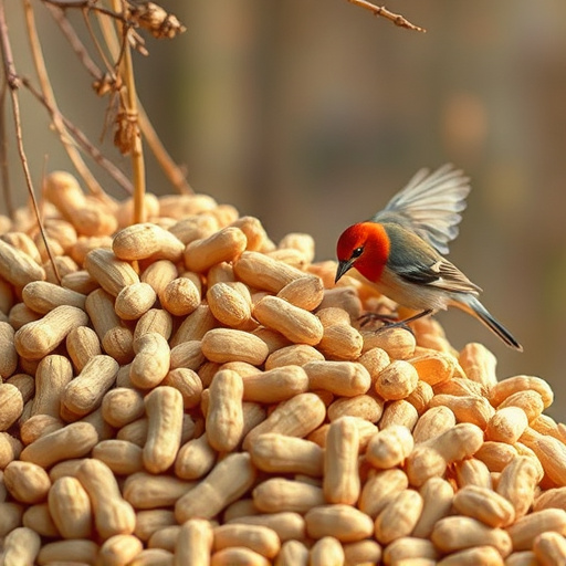 Fresh whole peanuts for wild birds