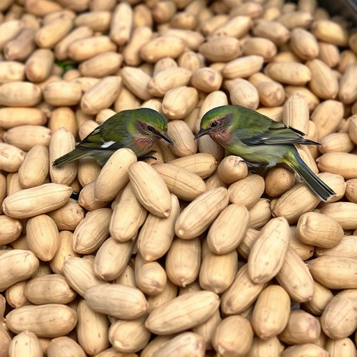 Fresh whole peanuts for wild birds
