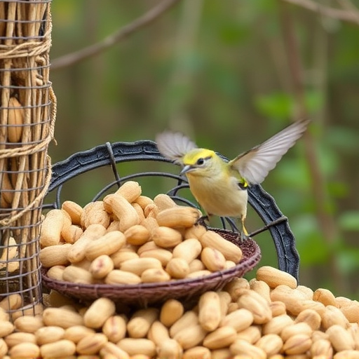 Fresh whole peanuts for wild birds