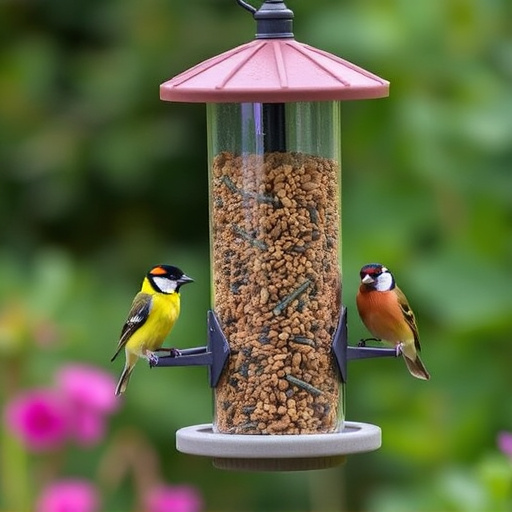 Garden feeder suited for finches, tits