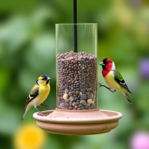 Garden feeder suited for finches, tits