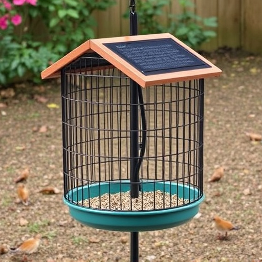 Ground feeder with protective mesh cover