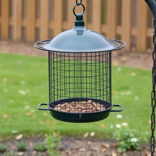 Ground feeder with protective mesh cover